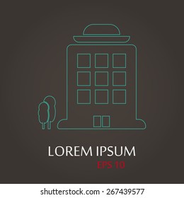 illustration of vector office modern icon in design
