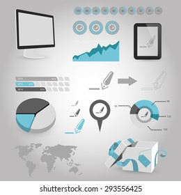 illustration of vector office modern icon 