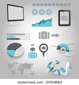 illustration of vector office modern icon in design
