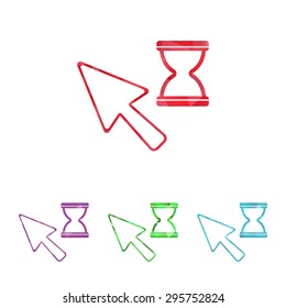 illustration of vector office modern icon in design