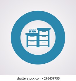 illustration of vector office modern icon in design