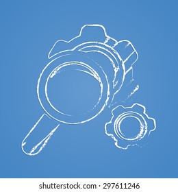 illustration of vector office modern icon in design