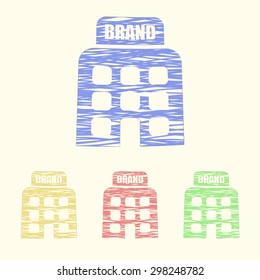 illustration of vector office modern icon in design building