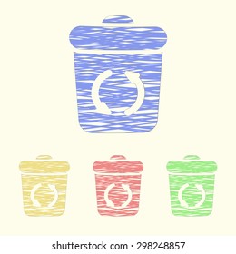 illustration of vector office modern icon in design recycle