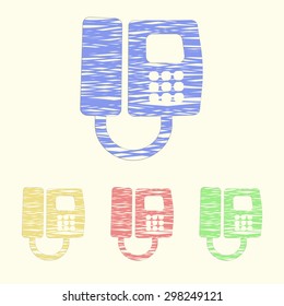 illustration of vector office modern icon in design phone