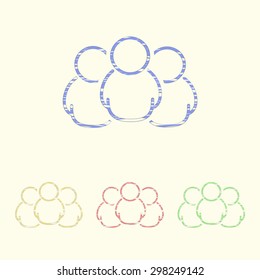 illustration of vector office modern icon in design people