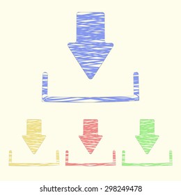 illustration of vector office modern icon in design