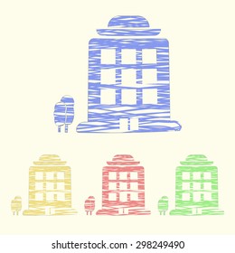 illustration of vector office modern icon in design