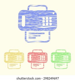 illustration of vector office modern icon in design