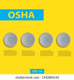 Illustration vector; OHSA - Occupational Safety and Health Administration.