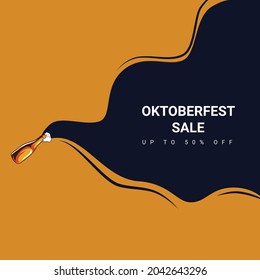 Illustration Vektorgrafik Oktoberfest, Verkauf Hintergrund Design für Promotion und Rabatt.