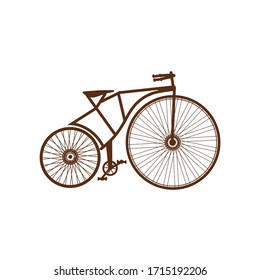Illustration vector old bicycle, vintage, and retro bike.