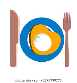 Illustration vector of omelette breakfast