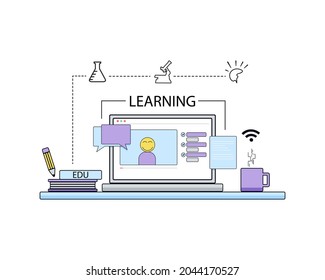 Illustrationsvektor der Online-Bildung editierbar EPS 8. Geeignet für Design Element Online-Bildung Lernen.
Zeichenfläche 5000 x 4000