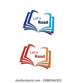 Illustration vector open book. Let's read