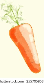 Illustration vector of orange carrot for background or cellphone wallpaper