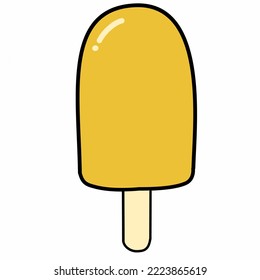 Illustration vector of orange ice cream. perfect for food, ice cream, and freeze drink. This look so very fresh