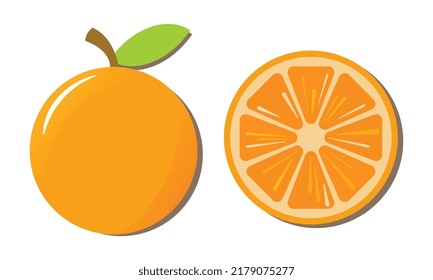 illustration vector orange suitable for icon orange and other 