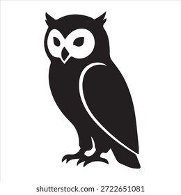 Vector de ilustración de un diseño de silueta de búho