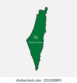 illustration vector of palestine map,sensitive content,perfect for apparel,banner,etc.