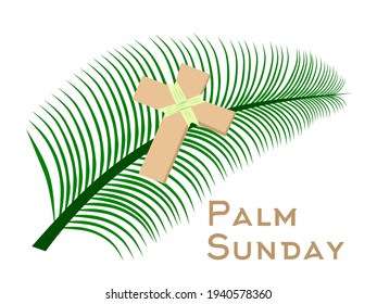 Illustration vector palm Sunday greeting cards