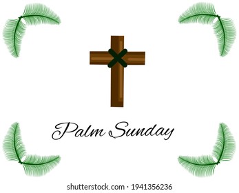 Illustration vector Palm Sunday, greeting cards.