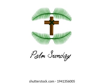 Illustration vector Palm Sunday, March 28th.