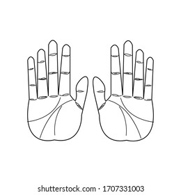 illustration vector a palm.artistic design images