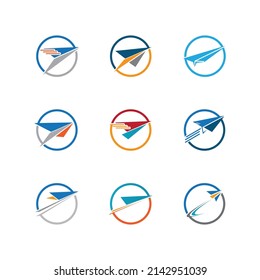 ilustración vector de diseño de conjunto de planos de papel