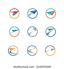 illustration vector of Paper Plane  set  Logo Design
