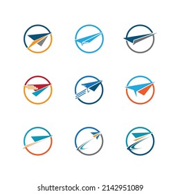 illustration vector of Paper Plane  set  Logo Design