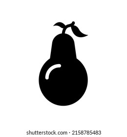 Ilustración vectorial del icono de pera. pera aislada sobre fondo blanco. 