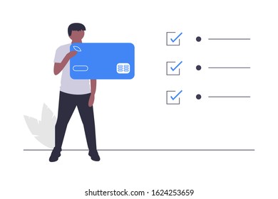 Illustration Vector of People online payment flat design Perfect for web design,banner,Presentation design eps 10