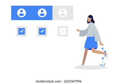 Illustration Vector of People subscriptions flat design Perfect for web design,banner,Presentation design eps 10