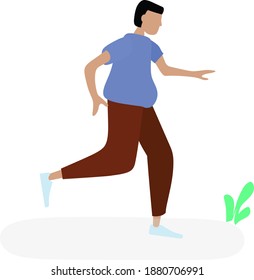 Gente de vectores de ilustración camina casualmente