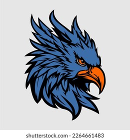 Illustration vector of Phoenix head mascot sport logo design or t shirt printing