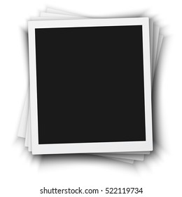 Illustration of Vector Photo Frame Mockup Isolated on a White Background.