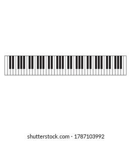 illustration vector piano on white background
