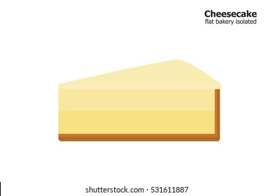 Illustration vector of plain cheesecake.