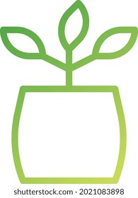estilo de línea de gradiente de planta vectorial de ilustración. Más elementos por escuadrón vectorial. píxel perfecto.