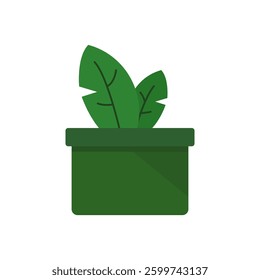 Illustration vector of plants in pots, flat icon