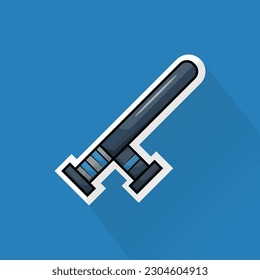 Illustration, Vektorgrafik von Police Baton in flachem Design