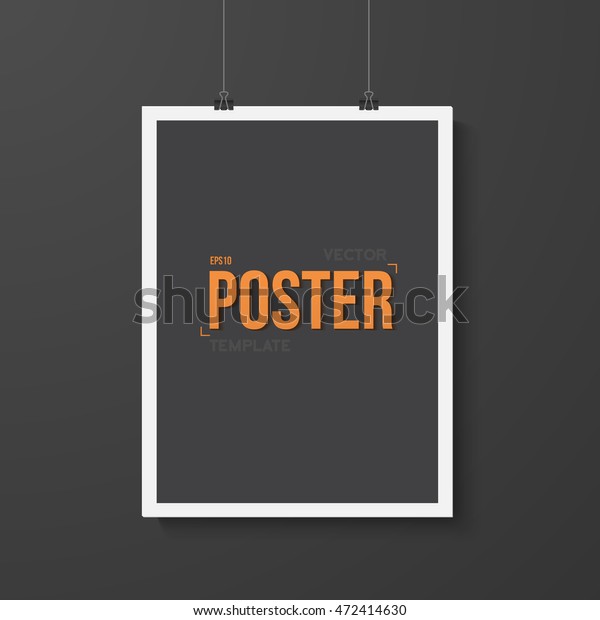 Download Illustration Vector Poster Mockup Realistic Vector Stock Vector Royalty Free 472414630 PSD Mockup Templates