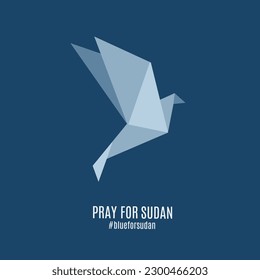 illustration vector of pray for sudan and blue for sudan perfect for print,banner,etc