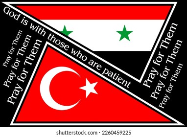 Illustrationsvektor für Beten für Syrien und Puten