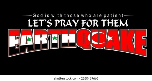 Illustration vector of pray for syria and turkey