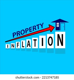 vector de ilustración de la inflación de propiedades