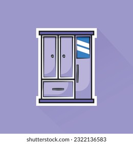 Vector de ilustración del portapapeles púrpura en diseño plano