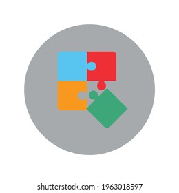 illustration vector puzzle icon. EPS 10