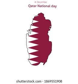 Vector de ilustración Día Nacional de Qatar